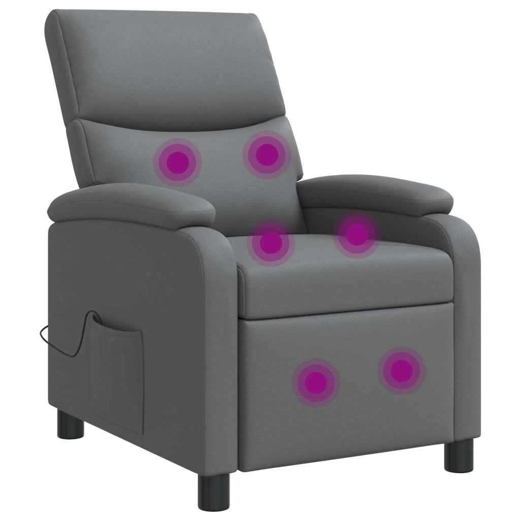 Divano Sedia-Poltrona Massaggiante Grigio Similpelle 726937