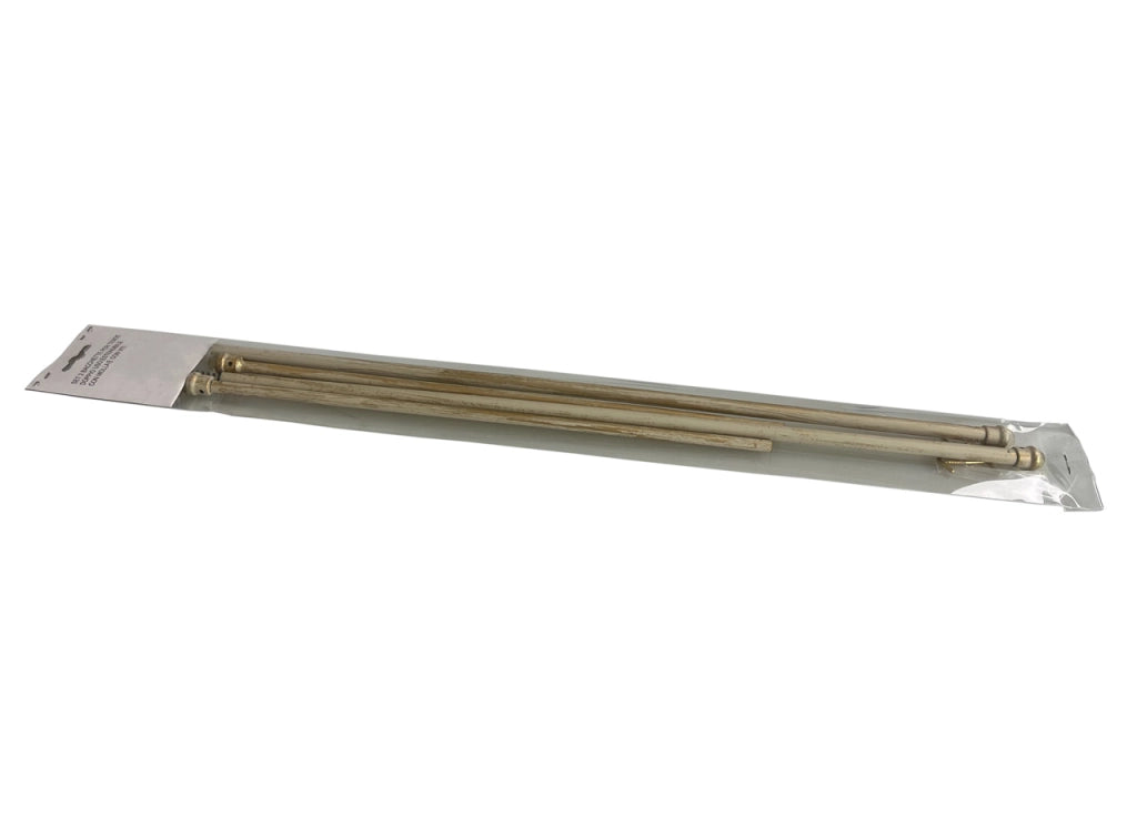 Bacchette Tende A Pressione Bastone Tenda Estensibile Astina Con Molla - 30-40 - Bianco-Oro