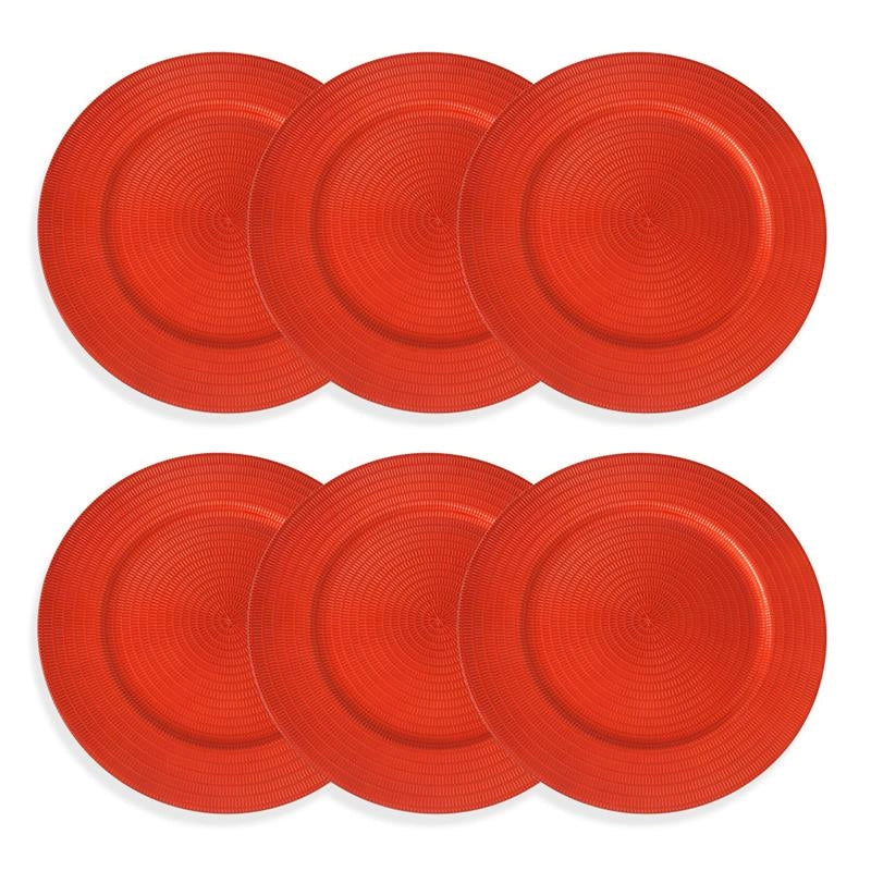 MA MAISON SET 6PZ SOTTOPIATTO ELEGANCE COLORE ROSSO - DIAMETRO 33 CM