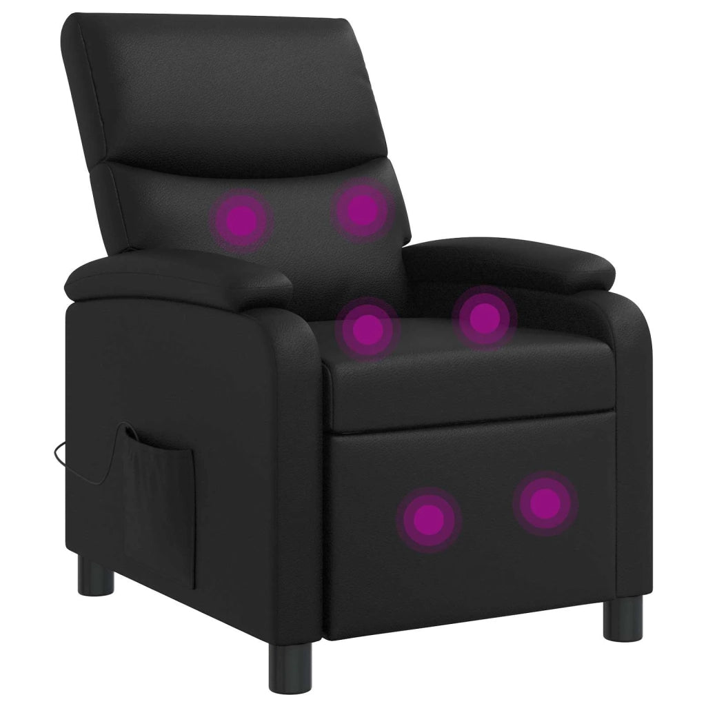 Poltrona Massaggiante Nero Similpelle 42035001