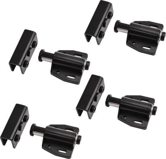 Viti di chiusura magnetica per vetro - Set da 4 - Apri con tocco - Adattabili - Chiavi per vetro magnetiche singole per porte di vetro - Chiave a molla - Adatti per vetro spesso 5-8mm