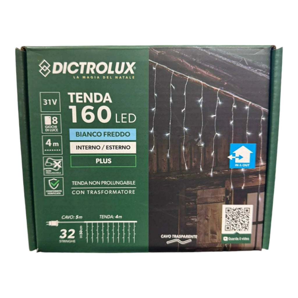 TENDA LUMINOSA 160 LED BIANCO FREDDO