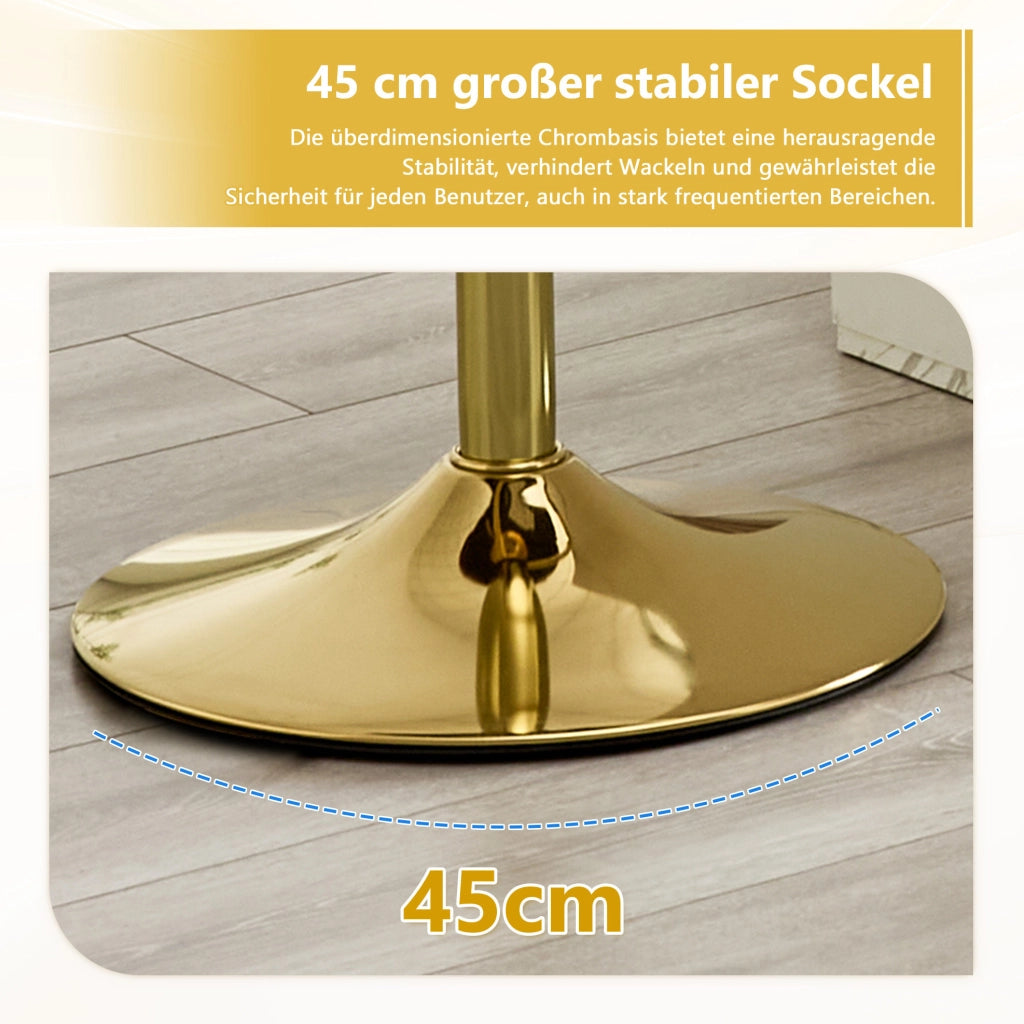 Set di 2 sgabelli da bar con schienale, altezza regolabile, girevoli a 360°, base larga da 45 cm e poggiapiedi, design moderno per cucina e bancone