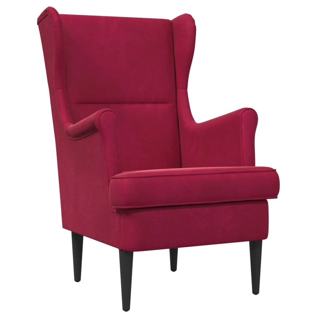 Divano Sedia-Poltrona Rosso Vino Velluto 569759