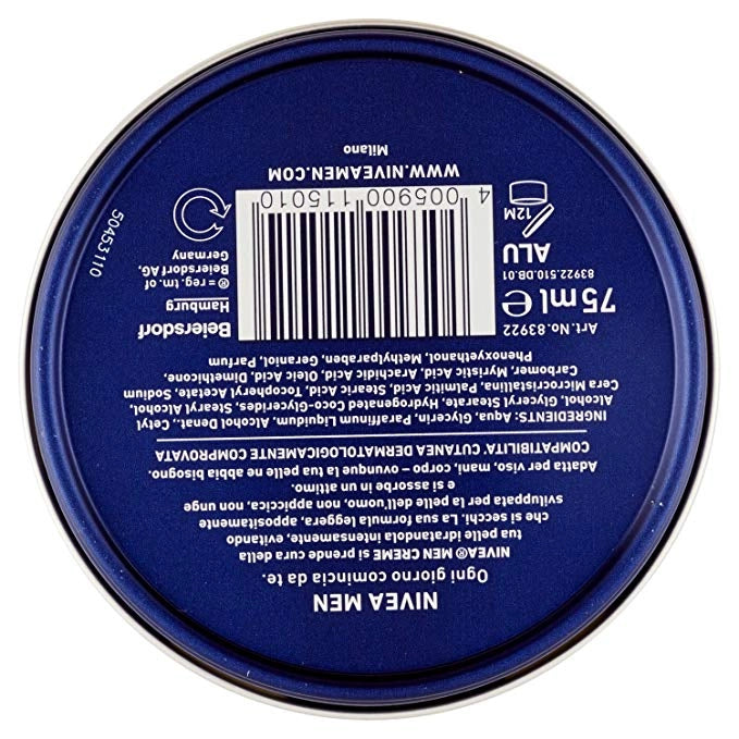 NIVEA MEN CREMA IDRATANTE VISO MANI CORPO 75 ML