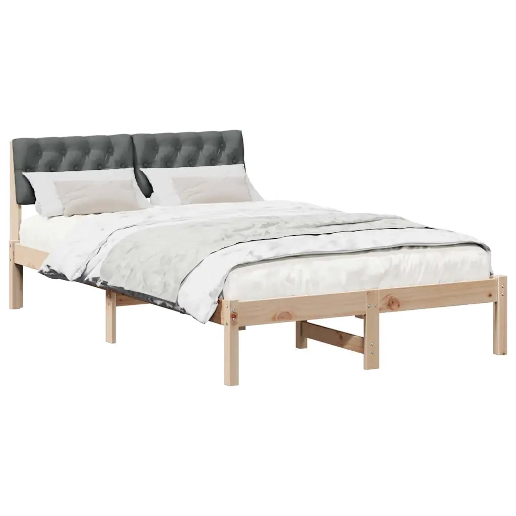 Struttura del letto-Giroletto marrone e grigio scuro 120 x 190 cm 679344