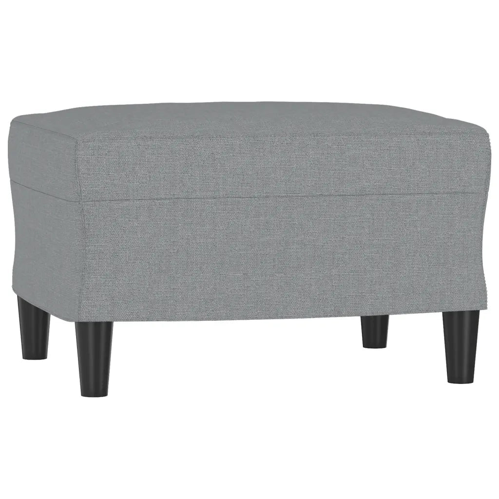 Poltrona | Sedia Relax con Poggiapiedi Grigio Chiaro 60 cm in Tessuto