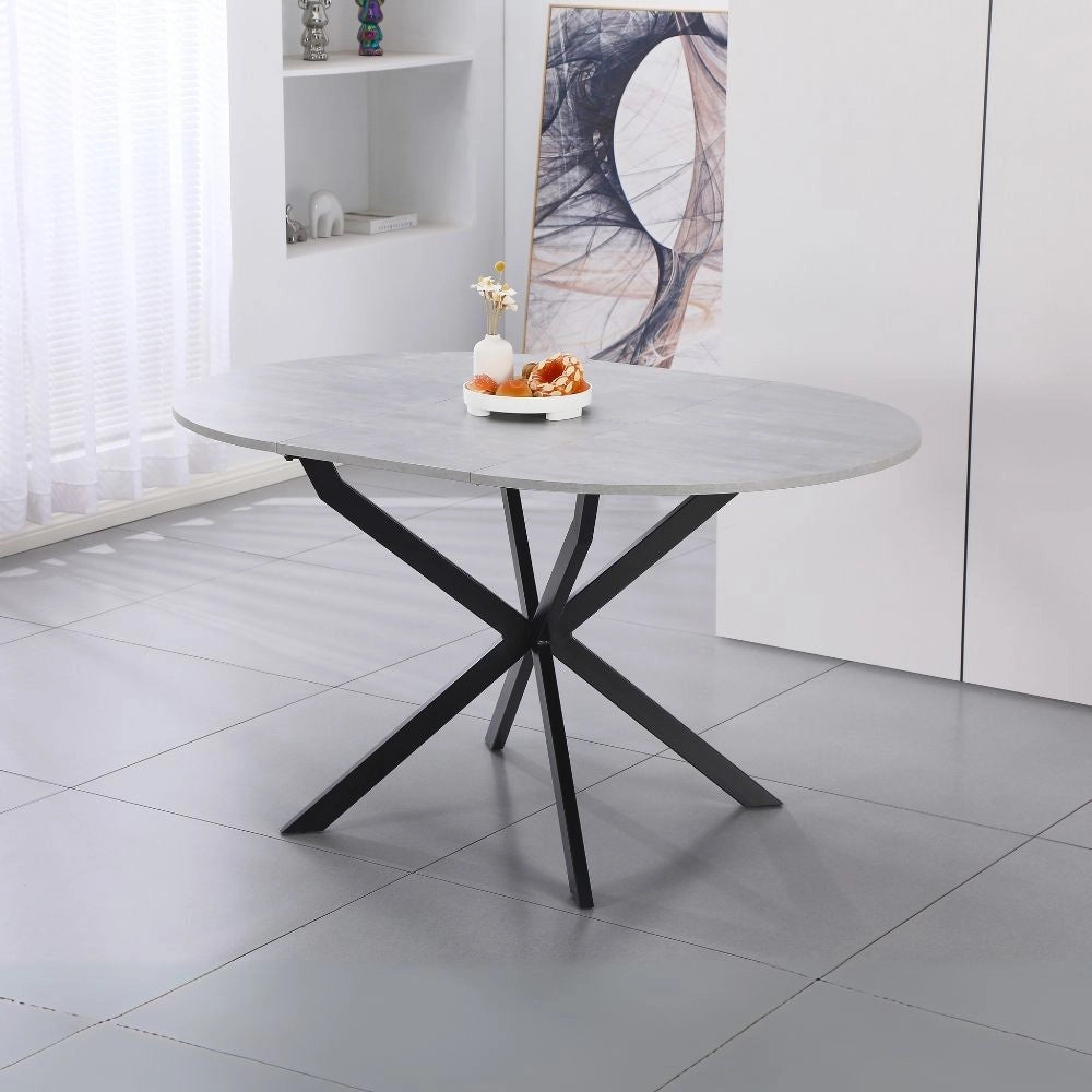 Tavolo rotondo allungabile Rut 100x100x77H colore cemento