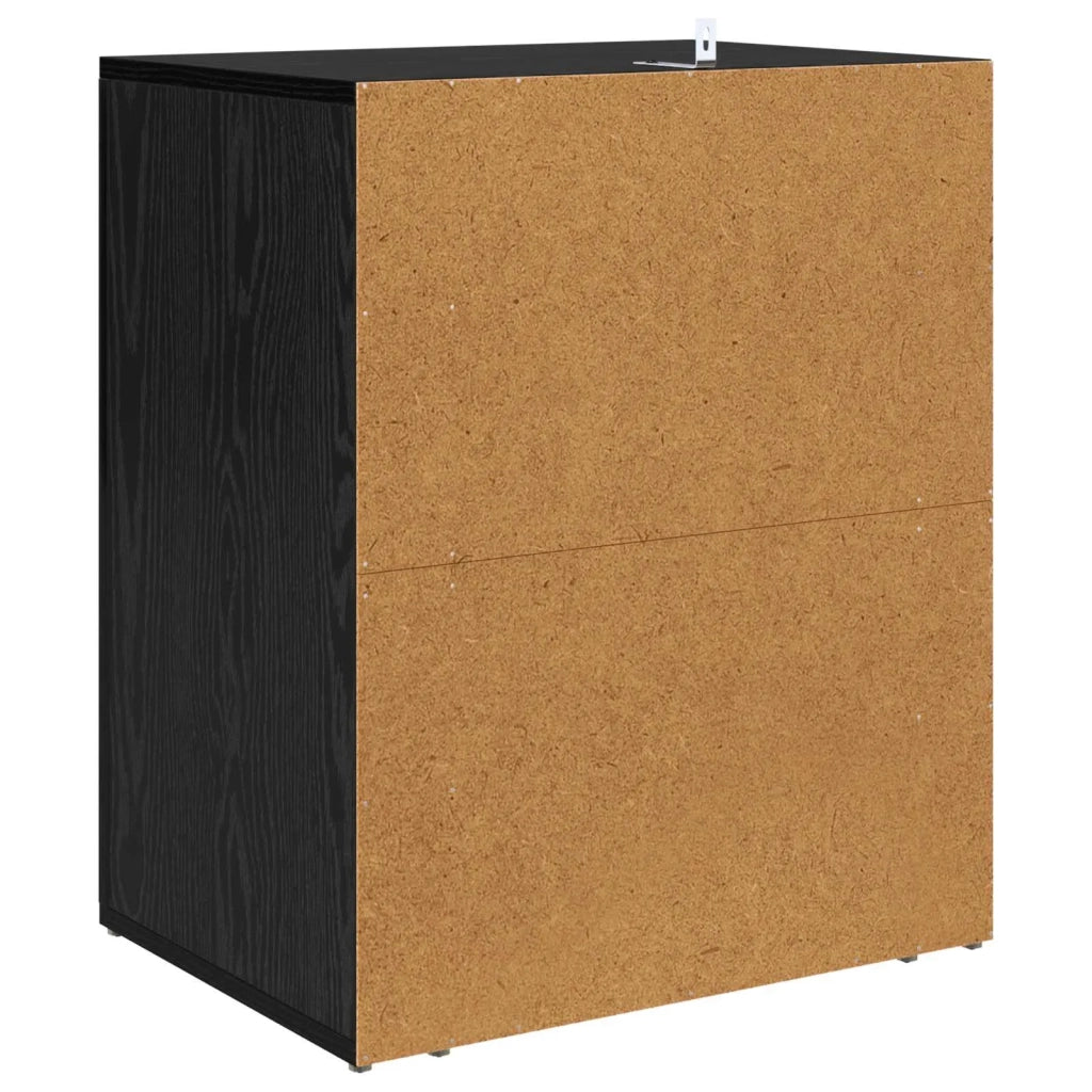 Armadio da Notte Rovere Nero 35 x 50 x 60 cm Legno multistrato 881062