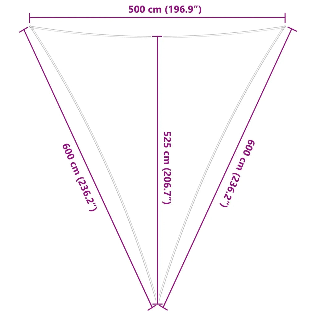 Vela da ombra solare-Telo Ombra-Vela Ombreggiante-Parasole a Vela Arancione e Marrone 5 x 6 x 6 m