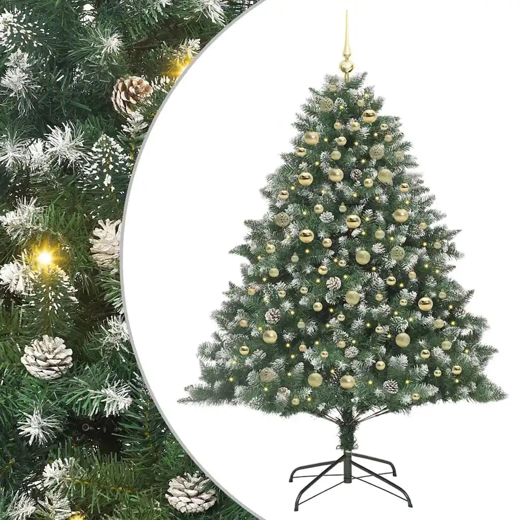 Albero di Natale artificiale con 300 LED Verde 180 cm 3395237