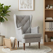 Poltrona-Divano Sedia-Poltroncina Grigio Chiaro Velluto 752771