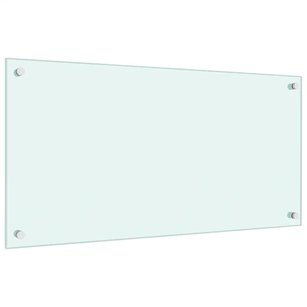 Paraschizzi per Cucina 2 pz Bianchi 80x40 cm in Vetro Temperato CFW8007933
