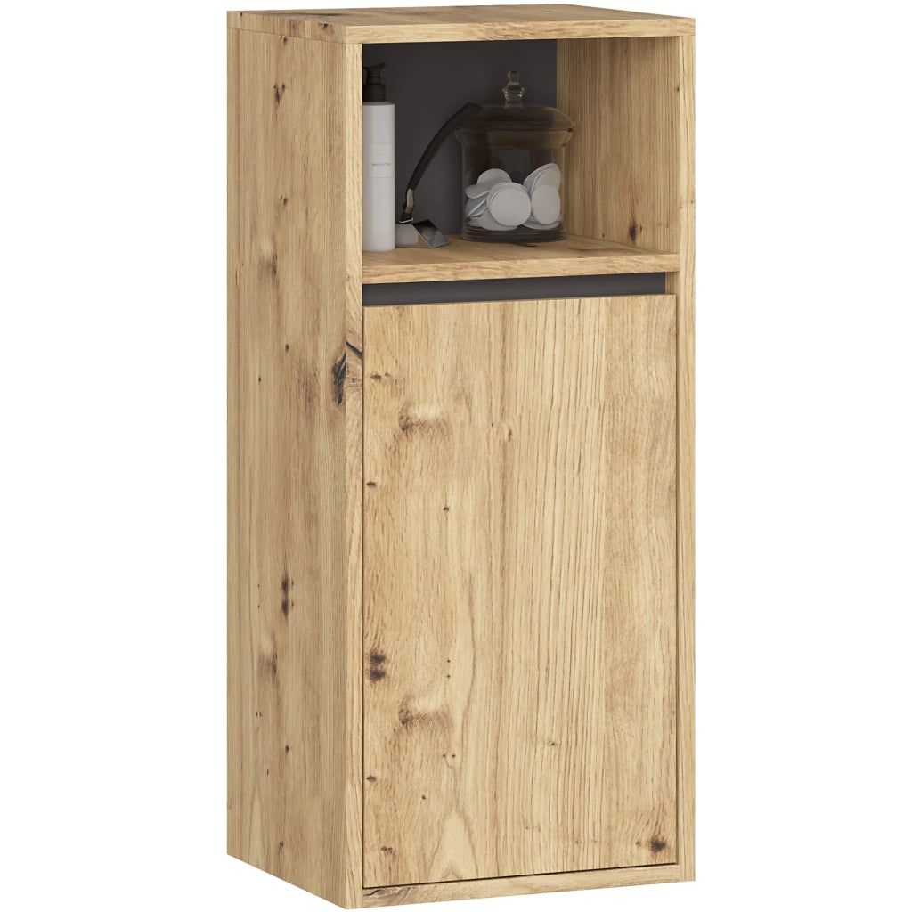 Mobile bagno sospeso VAMI Rovere Artisan, Grigio Grafite 35 cm 1 anta 35x30x80 cm