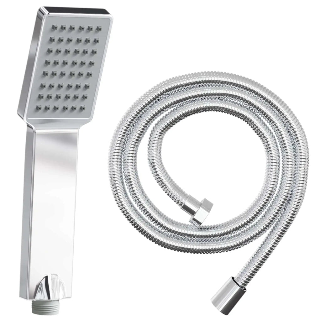 Set di doccia con soffione Cromato 150 cm Acciaio Inox CFW8442285