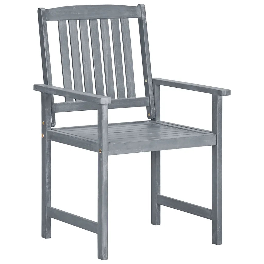 Sedie da Giardino con Cuscini 6 pz in Massello di Acacia Grigie 3078210