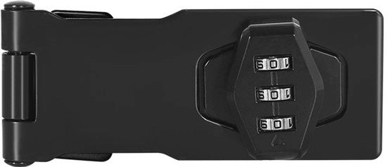 Chiusura di sicurezza girevole 90/180° con combinazione a 3 cifre e viti per piccole porte, capanni, bagni, giardini, argento
