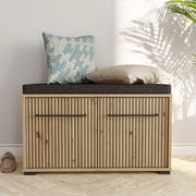 Pincara, Mobile da Ingresso un Ripiano, 80x40x49h cm Marrone Rovere Nodi