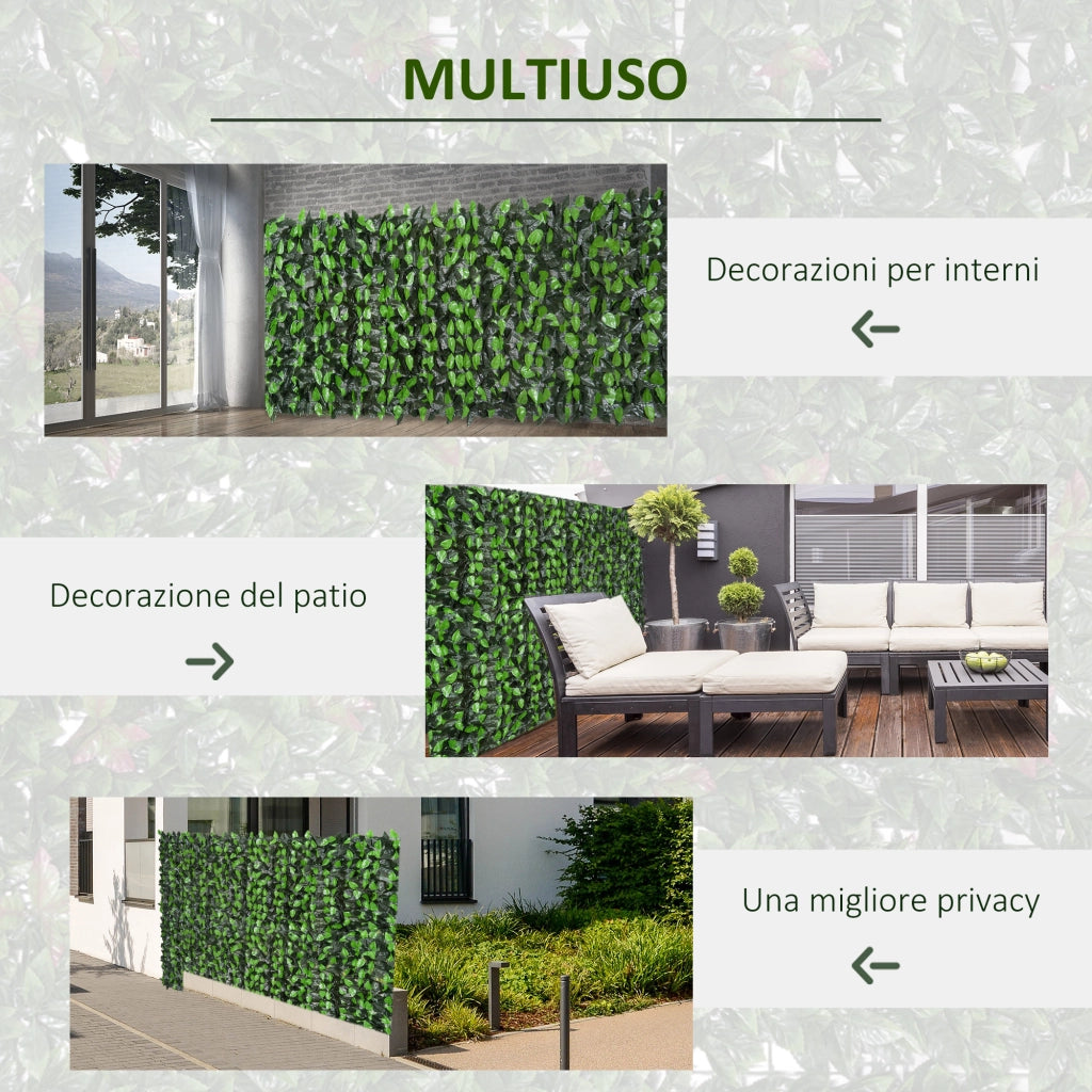 Siepe Artificiale ¨C zephmum ¨C Verde Chiaro e Scuro 3x1 m