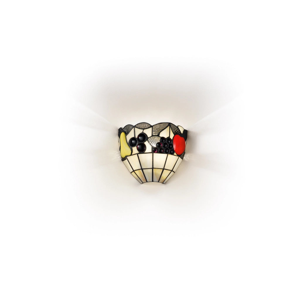 Applique Tiffany Vetro Multicolor Chiaro 1 Luce E27