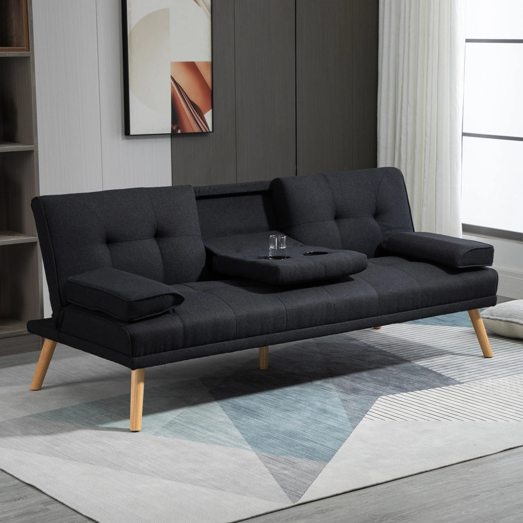 Divano letto ¨C Minimal ¨C 181x77x78 cm, nero