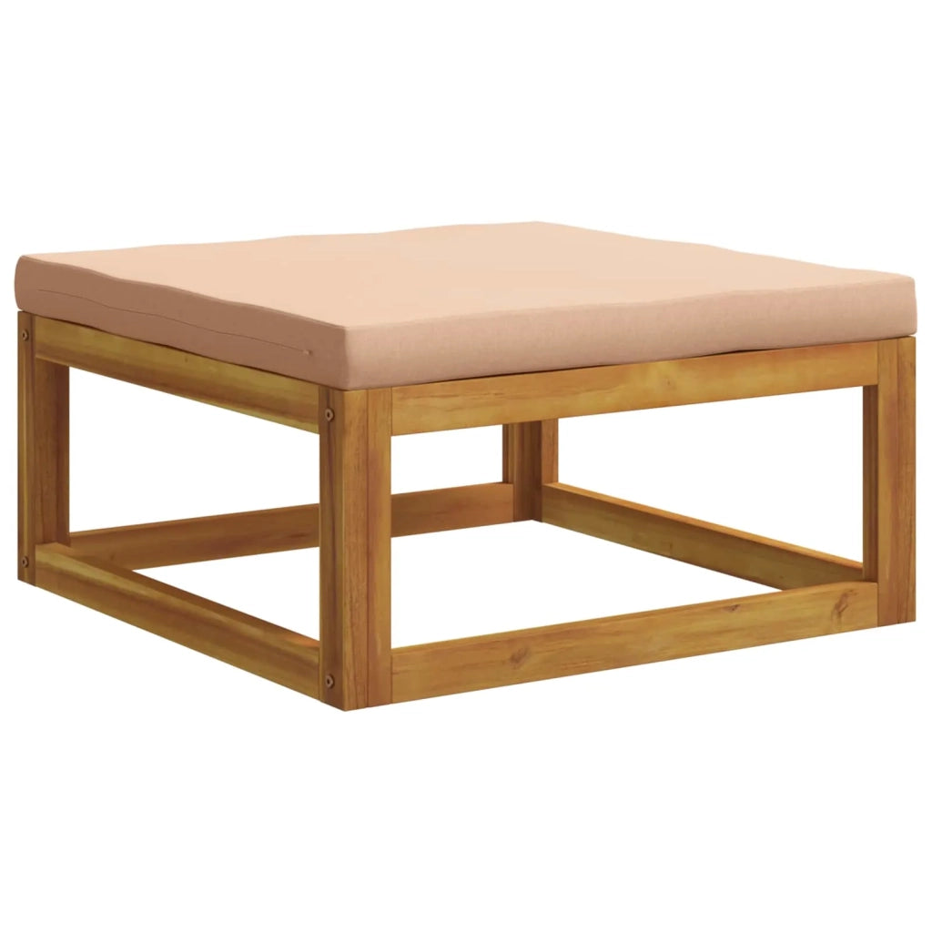 Poggiapiedi componibile con cuscini Legno di Acacia Massello 42028338