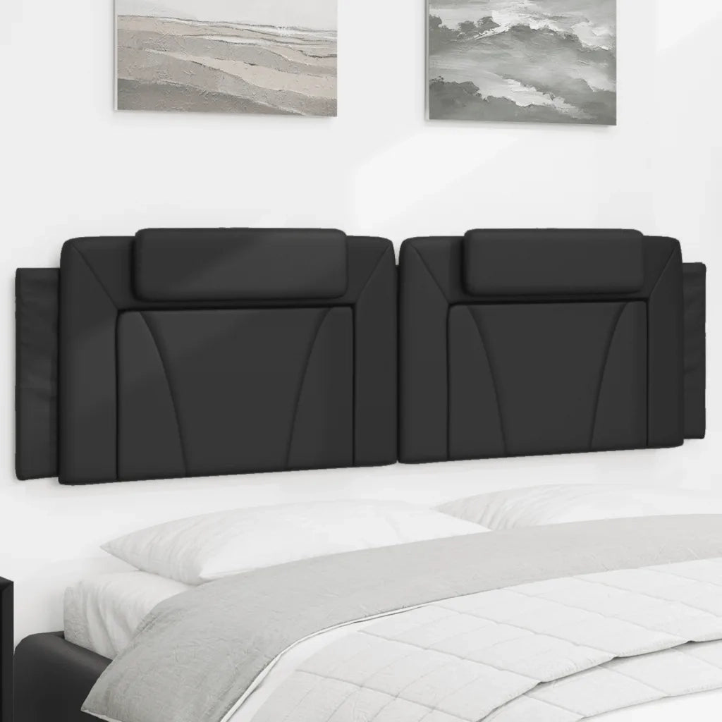 Cuscino Testiera-Cuscino per Testiera Viana Nero 183 cm in Similpelle