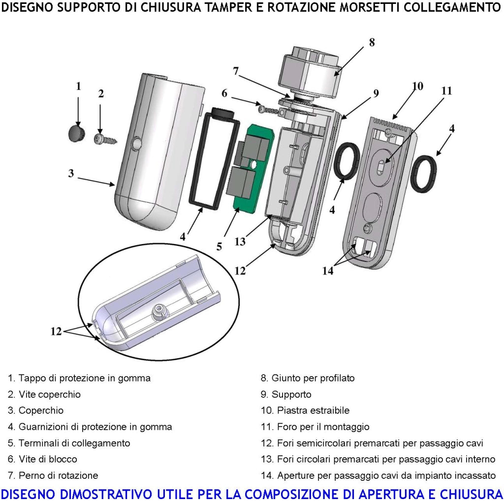 Barriera Infrarossi Attivi 4 Multifasci Secondo Programmazione Segnala Allarme Intruso Rispetto a Quanti Fasci Interrotti Relè Libero Tamper Esclusione Led e Cicalino Alim. 12 V Misure H760XL30XP30 mm