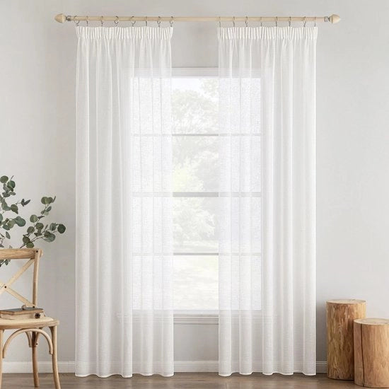 Gordiglie di vetro trasparente - Design moderno - 2 pannelli - Bianco - 140 x 235 cm