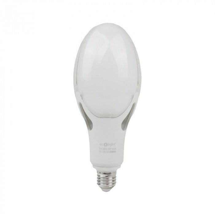 Ecolight lampadina LED 30W 3000lm 4000K E27/E40 adattatore