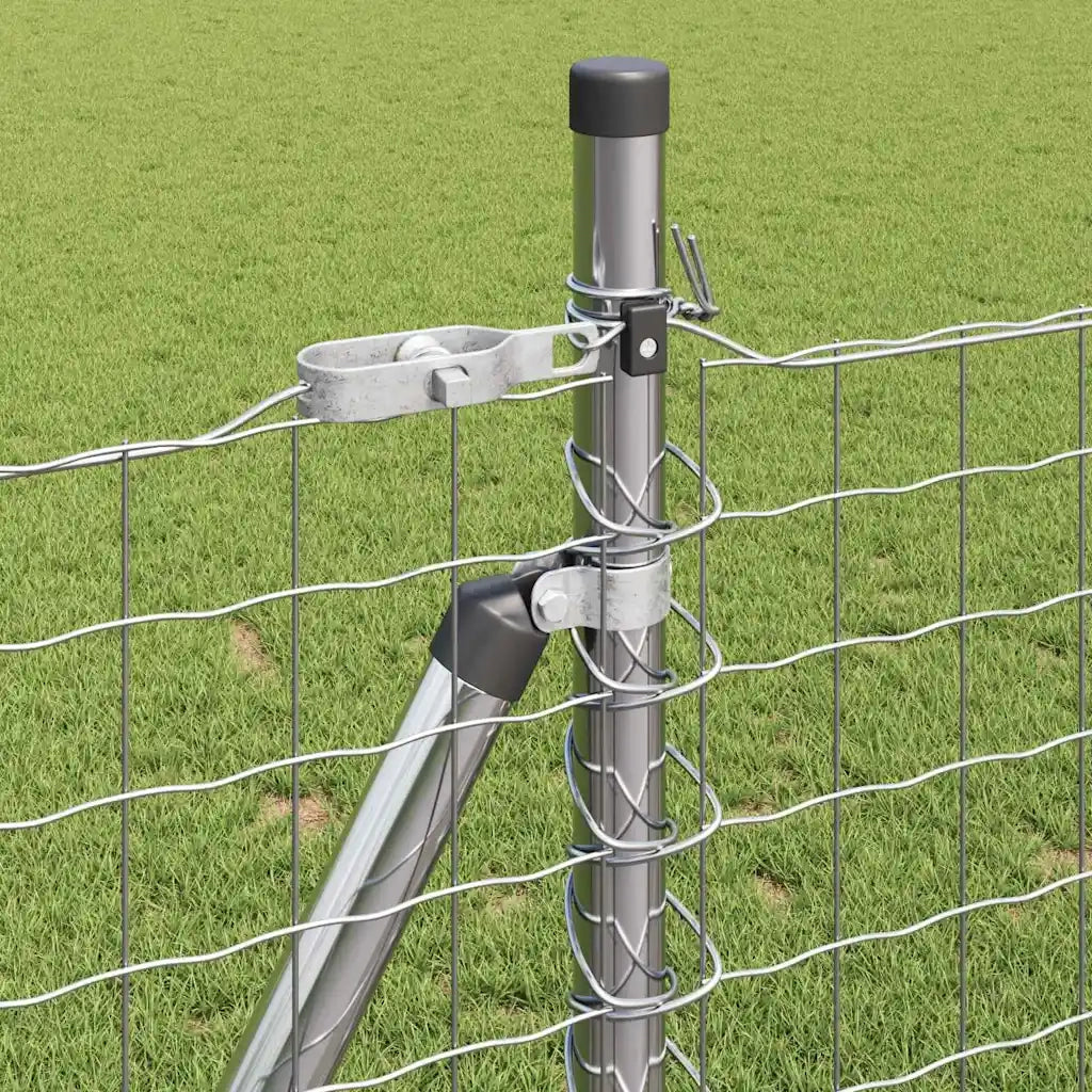 Palo della recinzione 26 pcs Grigio 3,2 x 3,2 x 110 cm