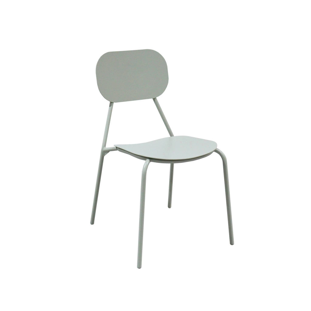 Set 4 sedie da giardino in alluminio, grigio