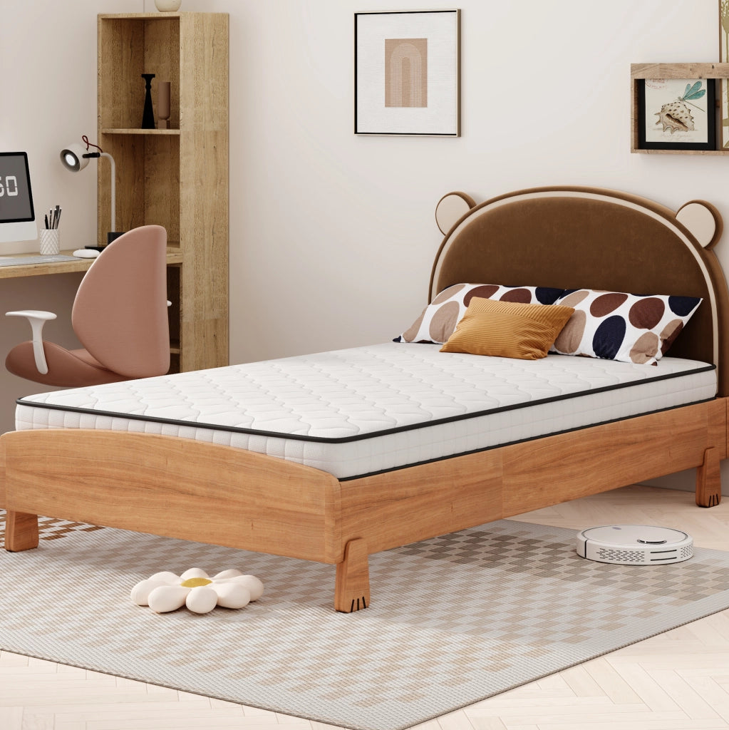 Materasso a molle 90x200 cm; altezza 12 cm; bianco