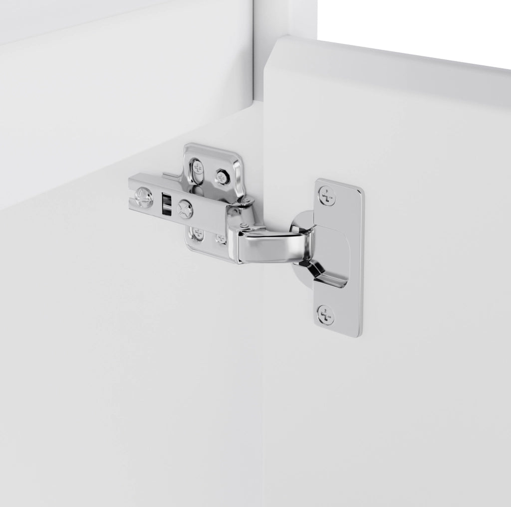 Mobile lavabo bagno ULEVR 61x46,5x87 cm con lavabo in ceramica, 2 cassetti e anta soft-close, bianco