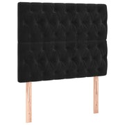 Testiera | Testata Nera 90x7x118/128 cm Velluto