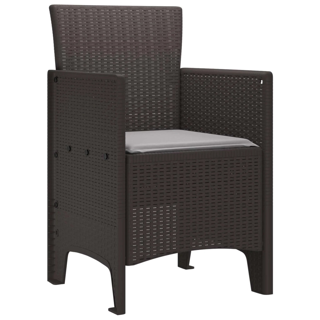 Sedia da Giardino 4 pcs Marrone 53 x 49 x 85 cm Polipropilene