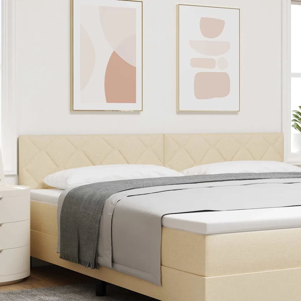 Testiera | Testata LED Crema 200 cm Tessuto