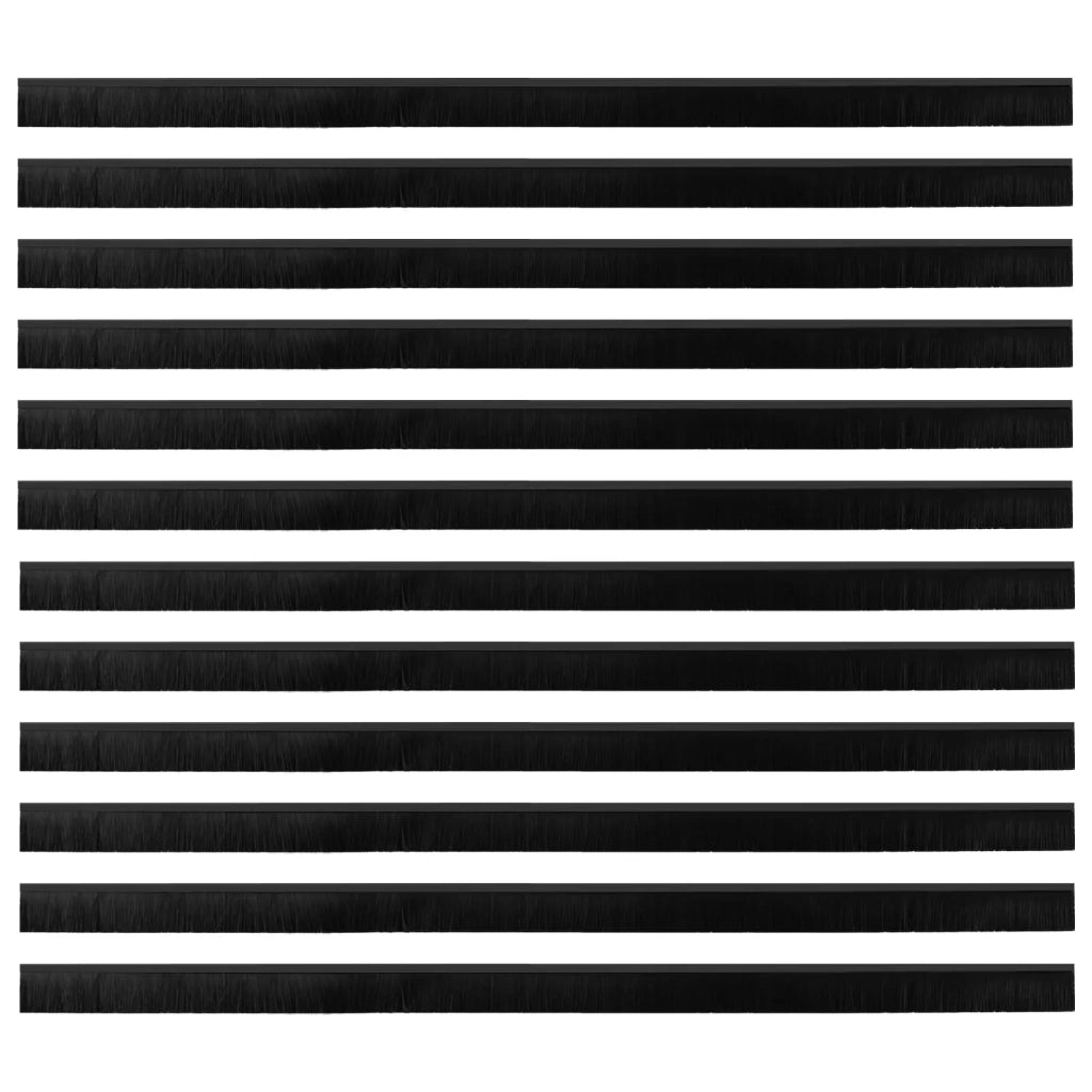 Spazzole per porte autoadesive 12 pz Nero 100 cm CFW2386772