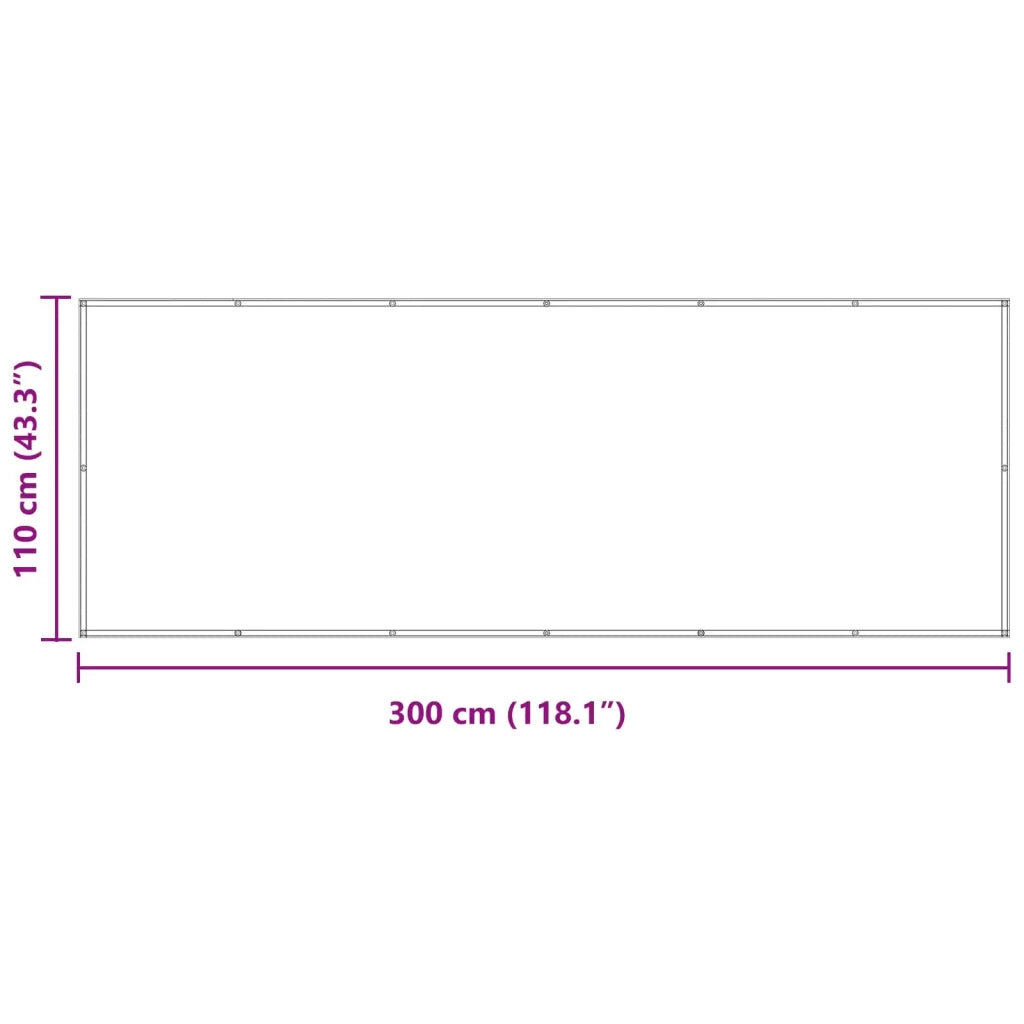 Schermo da balcone-Pannello per balcone Grigio chiaro e bianco 110 x 300 cm