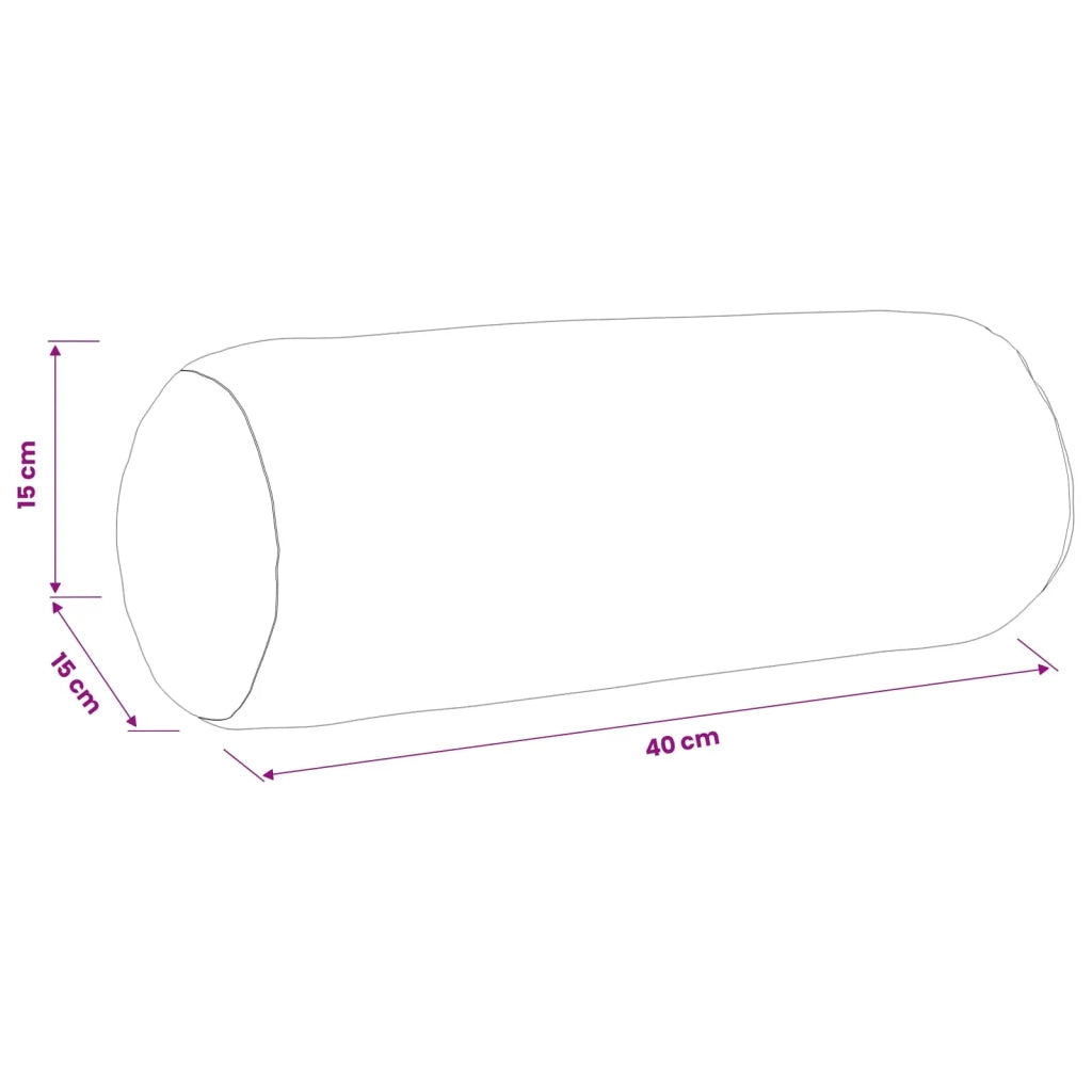 Federa 2 pcs HEERLEN Grigio Scuro Ø 15 x 40 cm Velluto 923185
