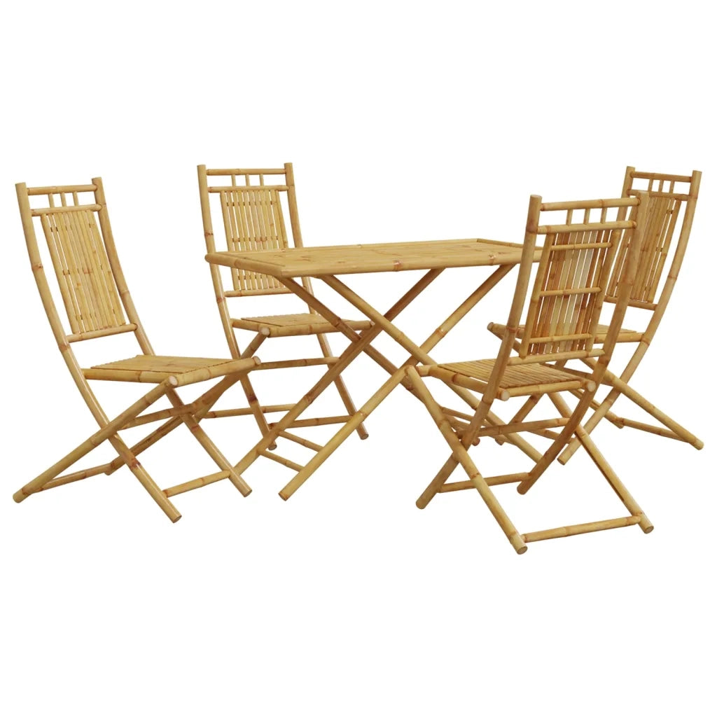 Set da Pranzo da Giardino 5 pz in Bambù