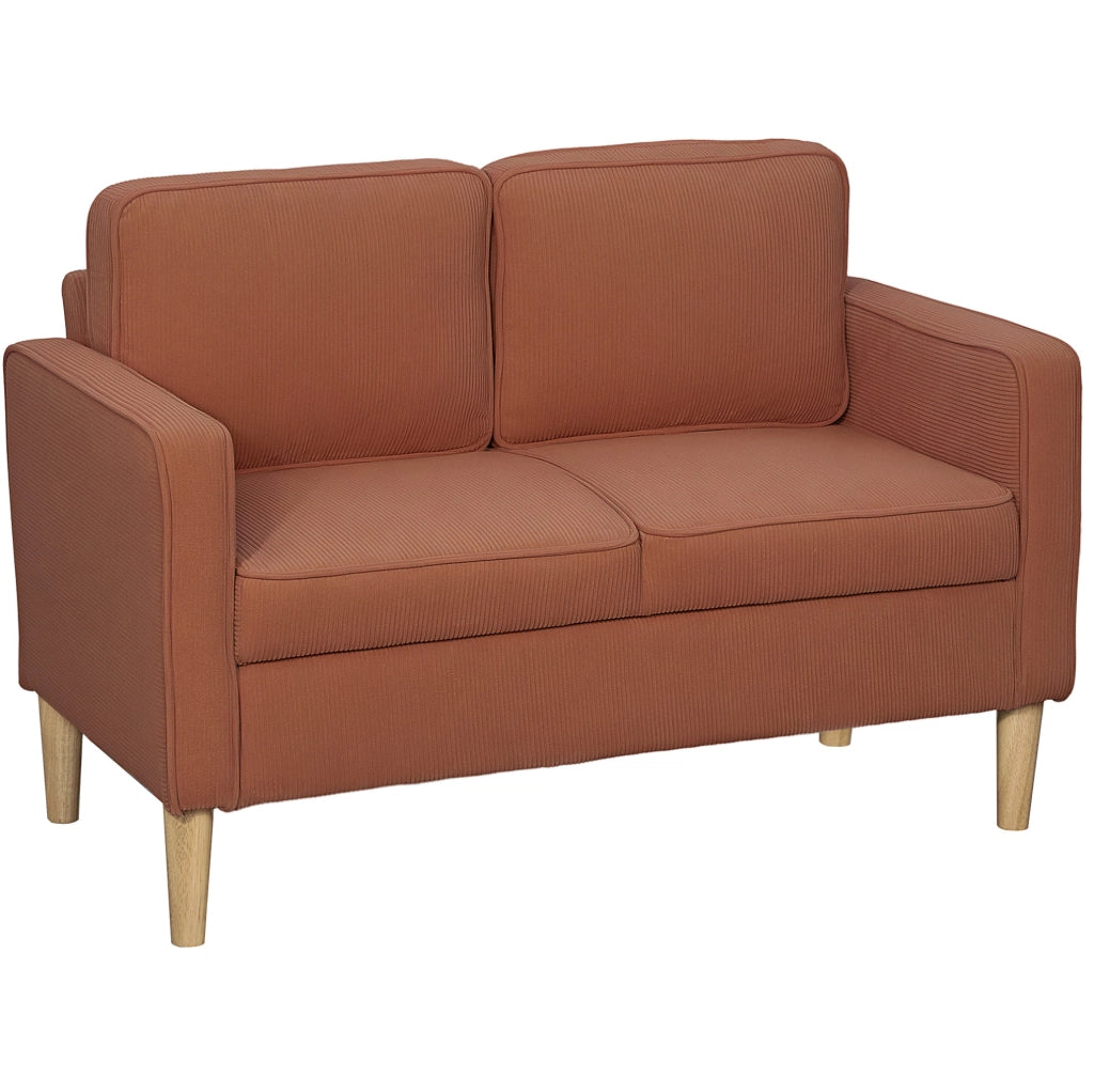 Divano 2 posti con vano contenitore, arancione, 117x63x79 cm