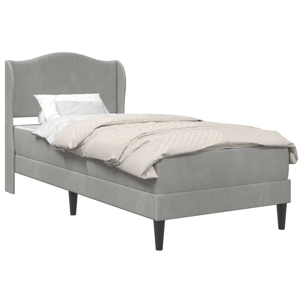 Struttura del letto Grigio Chiaro 90 x 200 cm Velluto 3415178
