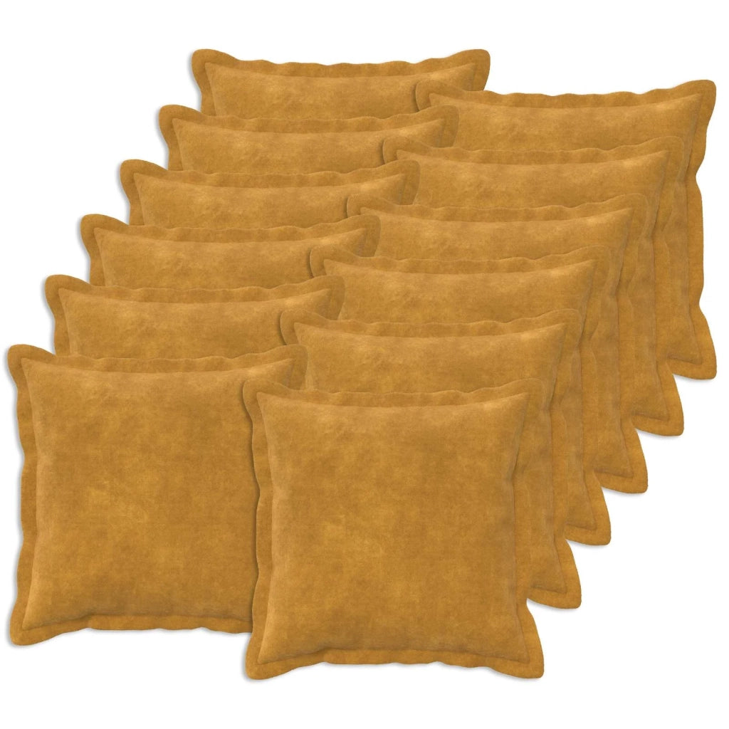 Cuscino con cuscino HOUTEN 12 pz Giallo Fleece in microfibra 935256