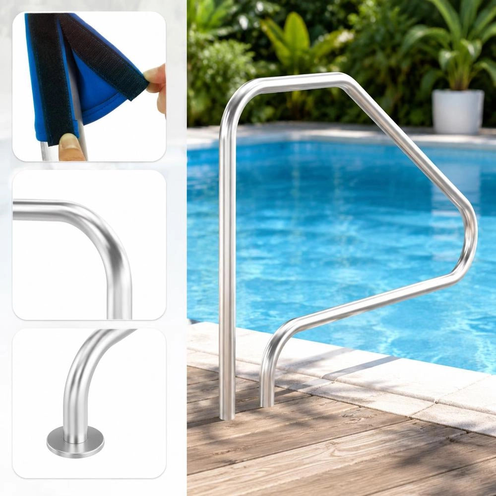 Corrimano per Piscina 1165 x 935 mm Ringhiera per Piscina in Acciaio Inossidabile (Prefabbricato) per Piscine Interne ed Esterne