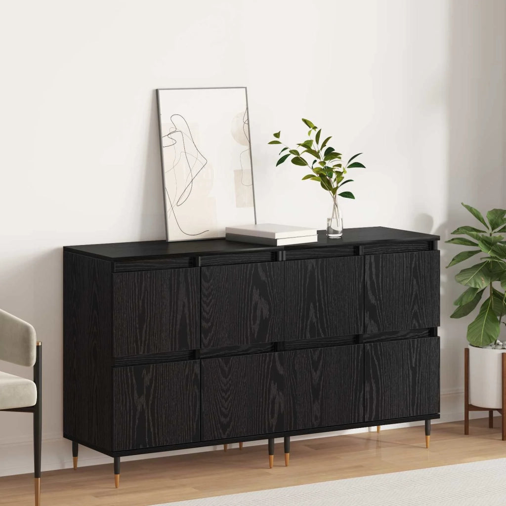 Armadio 2 pcs Rovere Nero 60 x 35 x 70 cm 3394529