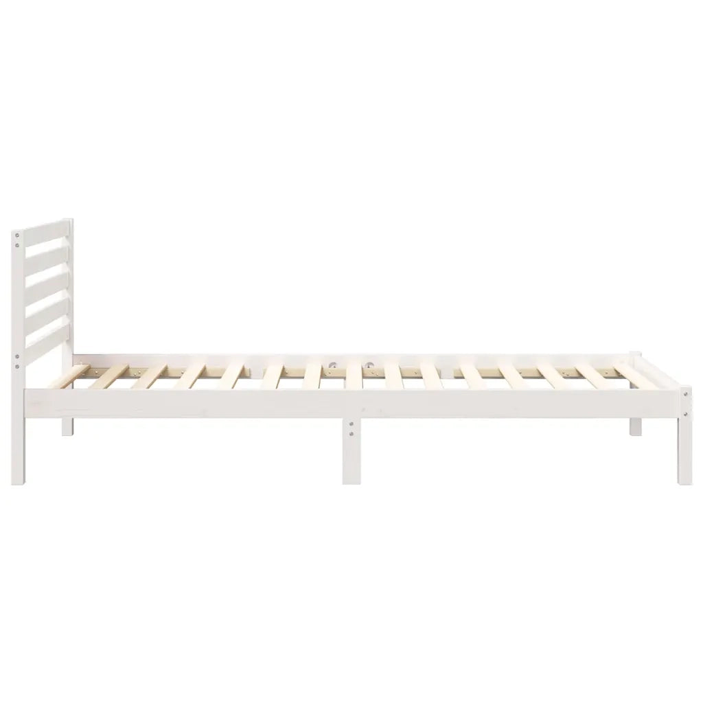 Struttura del letto-Giroletto-Rete del Letto Bianco 80 x 210 cm Pino massello 973921