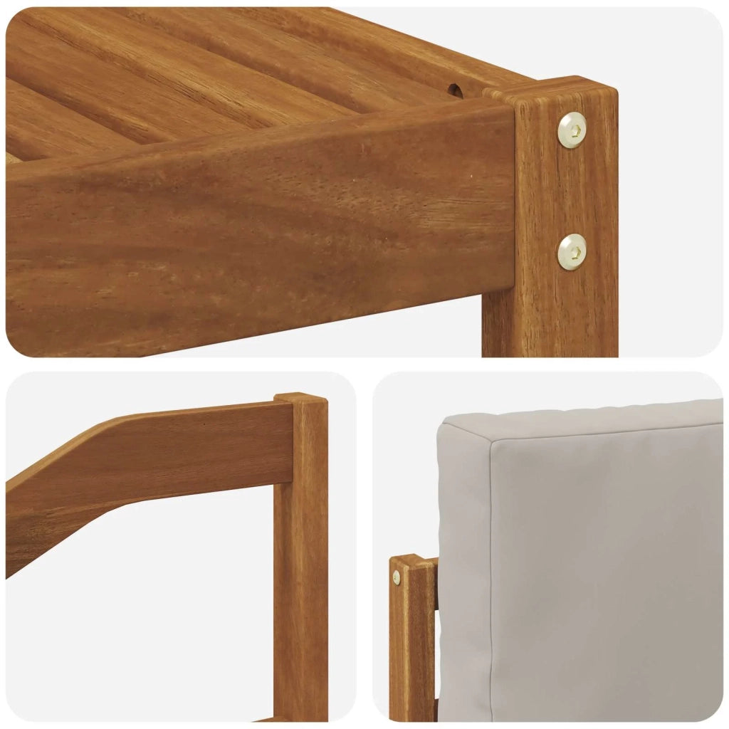 Set di divani da esterno 7 pcs Grigio Naturale e Chiaro 3366689