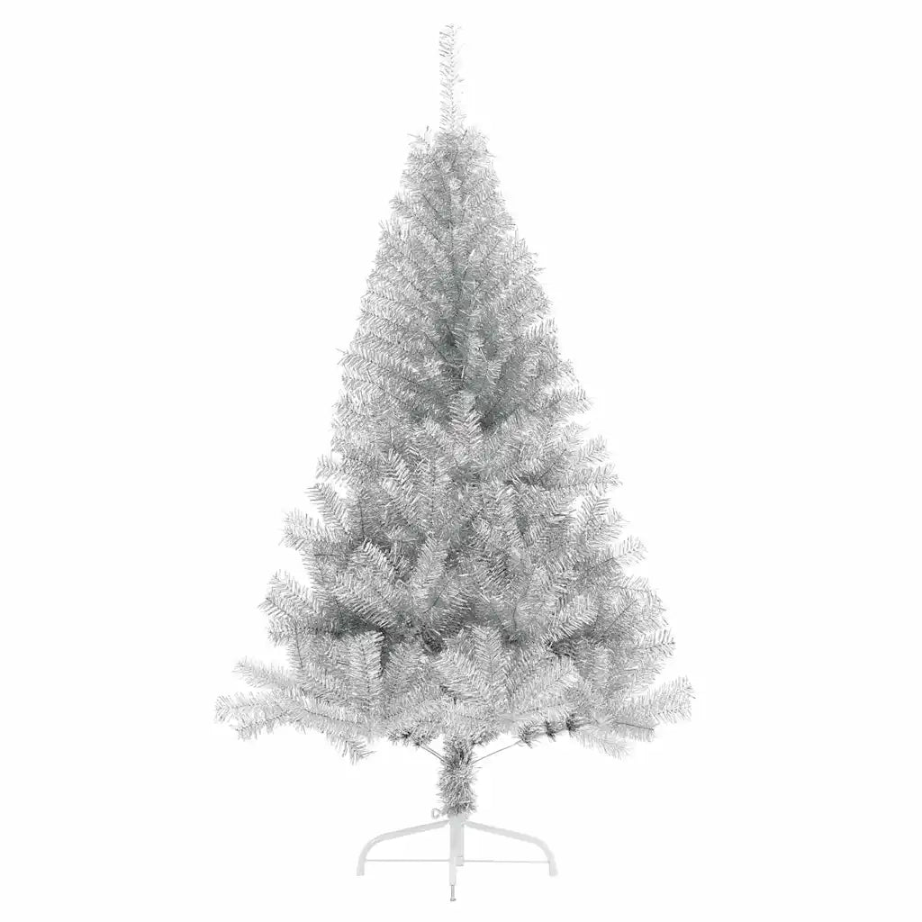 Albero di Natale artificiale con luci integrate Argento 150 cm 3397197
