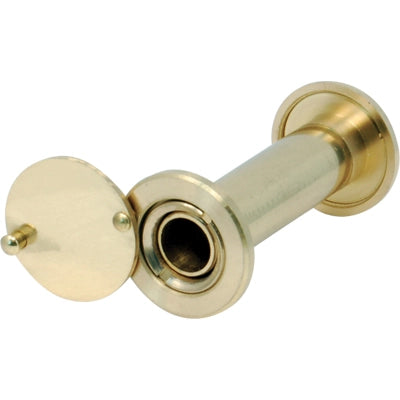SPIONCINO GRANDANGOLO PORTE POTENT - FINITURA OTTONE LUCIDO F.MM 16 L.MM 60/110- 3 pezzi
